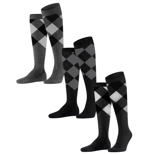 PACK CALZETTONI  UOMO ALTI AL GINOCCHIO 40/46 FANTASIA ROMBI MOD JMHD22324B+1